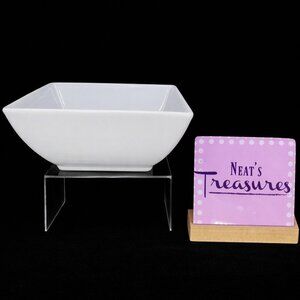 Threshold Target WHITE SOFT SQUARE All White Undecorated 6" All Porpuse Bowl